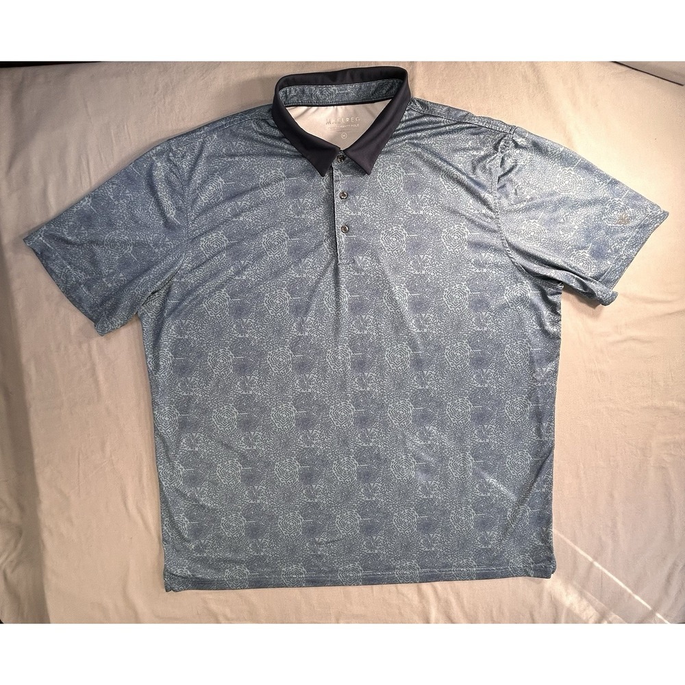 Maelreg Performance Polo Blue Shirt Men's 3XL Golf Polo‎